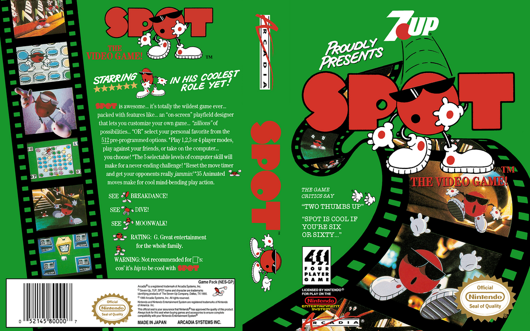 Spot : The Video Game [US] nes 1990 Box Art