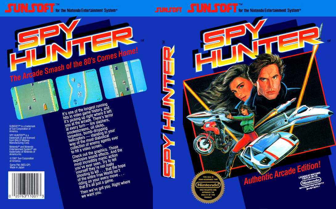 Spy Hunter [US] nes 1987 Box Art