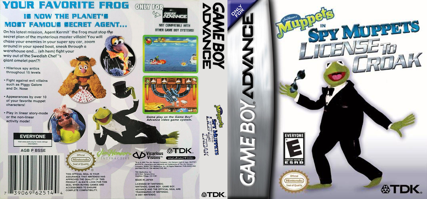 Spy Muppets : License to Croak [US] gba 2003 Box Art