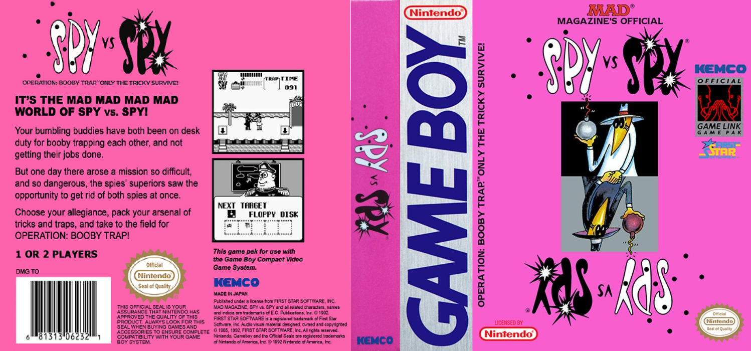 Trappers Tengoku : Spy vs Spy [US] gb 1992 Box Art