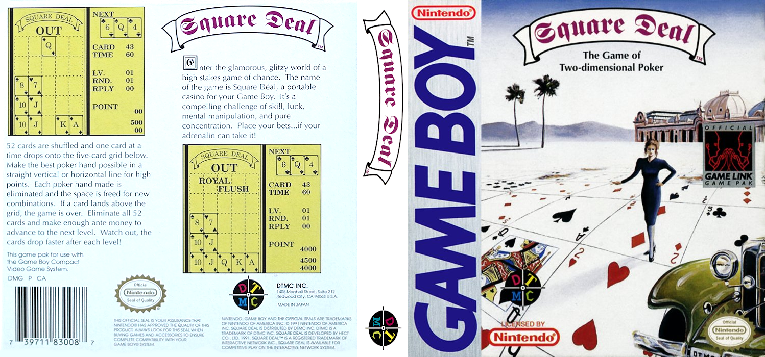 Square Deal : The Game of Two-Dimensional Poker [US] gb 1990 Box Art
