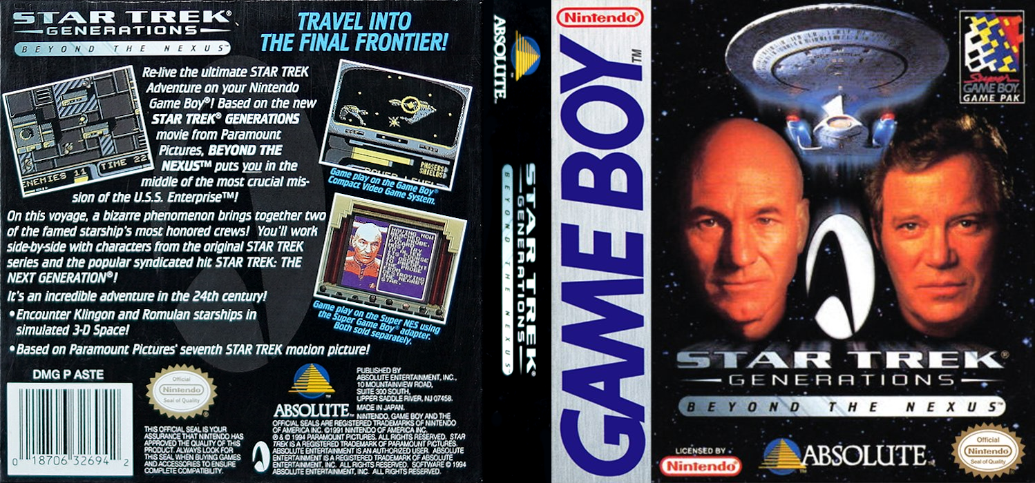 Star Trek Generations : Beyond the Nexus [US] gb 1994 Box Art