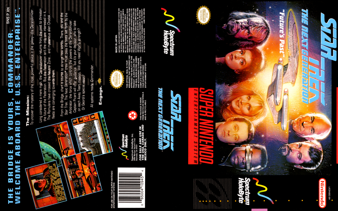 Star Trek : The Next Generation – Future’s Past [US] snes 1994 Box Art