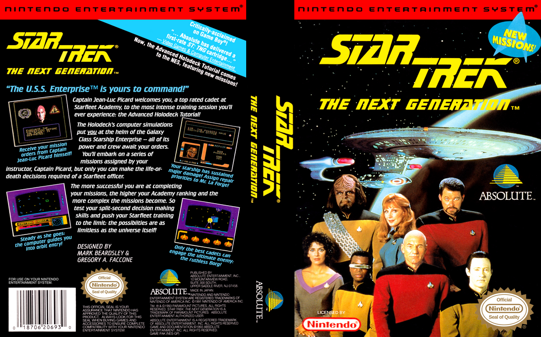 Star Trek : The Next Generation [US] nes 1993 Box Art