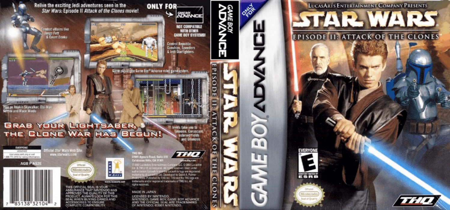 Star Wars : Episode II : Attack of the Clones [US] gba 2002 Box Art