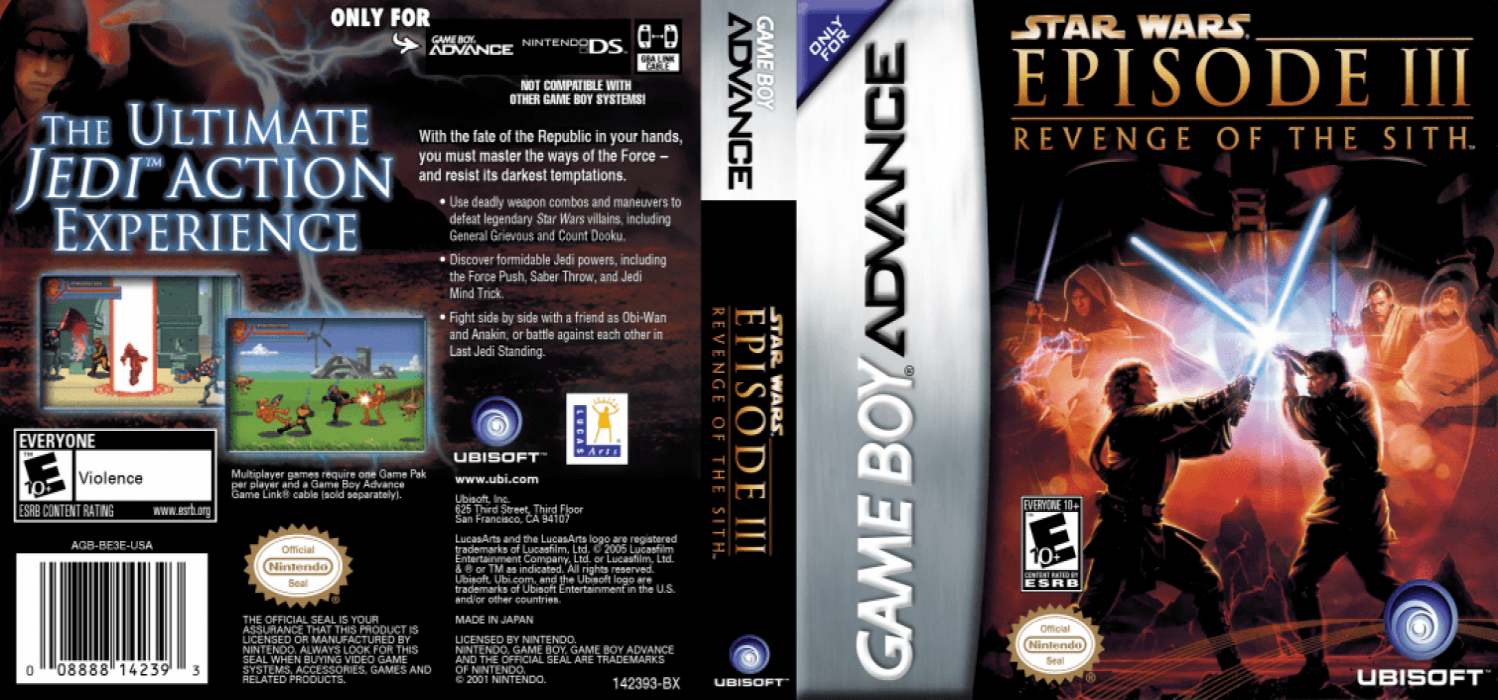 Star Wars : Episode III : Revenge of the Sith [US] gba 2005 Box Art