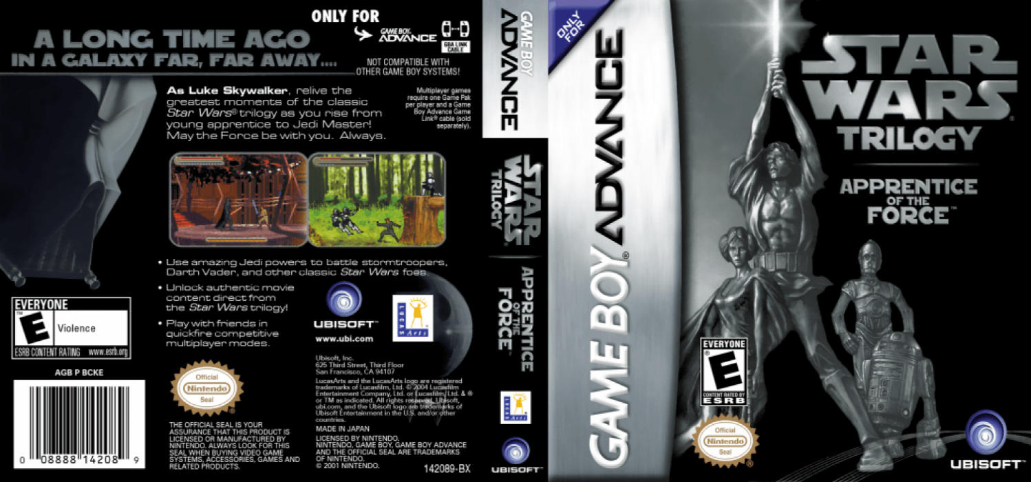 Star Wars Trilogy : Apprentice of the Force [US] gba 2004 Box Art