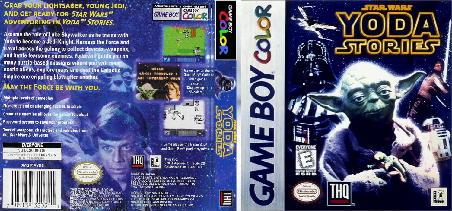 Star Wars : Yoda Stories [US,EU] gbc 1999 Box Art