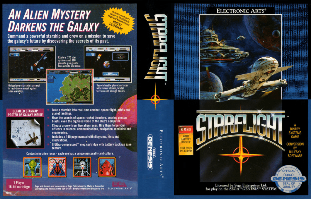 Starflight [US,EU] segaMD 1991 Box Art