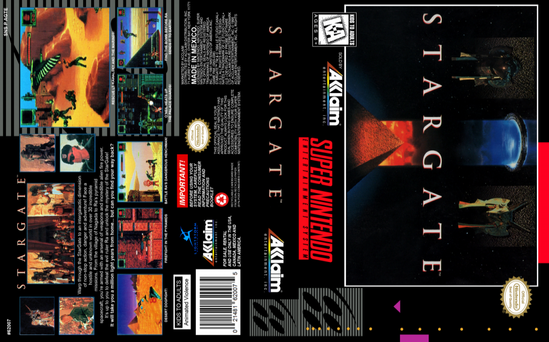 Stargate [US] snes 1995 Box Art