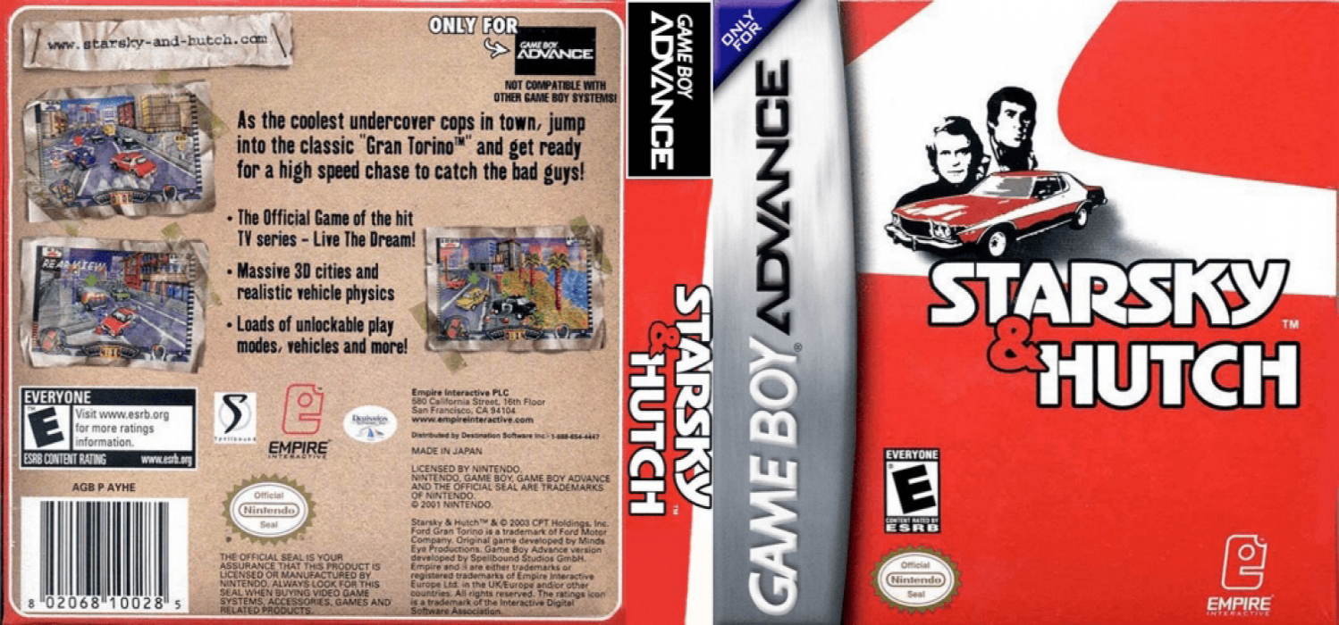 Starsky & Hutch [US] gba 2003 Box Art