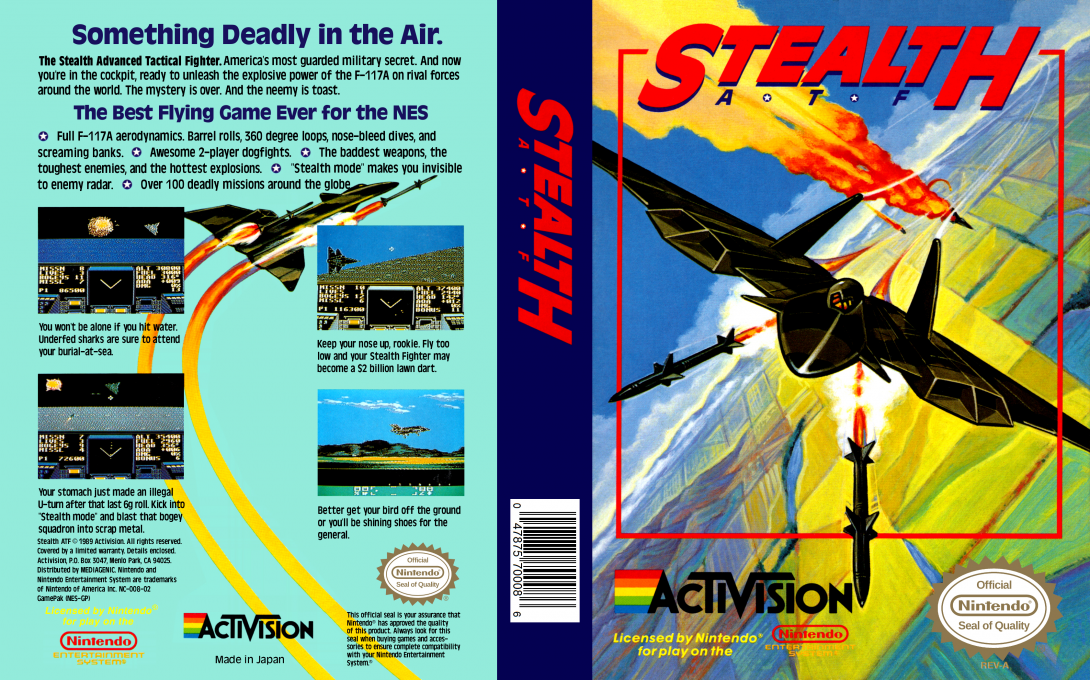 Stealth ATF [US] nes 1989 Box Art