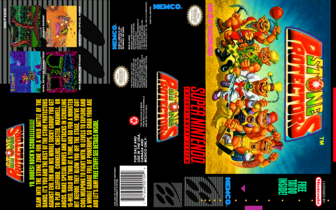 Stone Protectors [US] snes 1994 Box Art