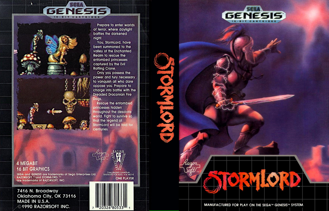 Stormlord [US] segaMD 1990 Box Art