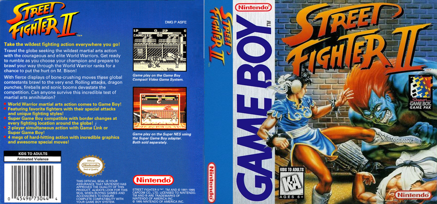 Street Fighter II [US,EU] gb 1995 Box Art