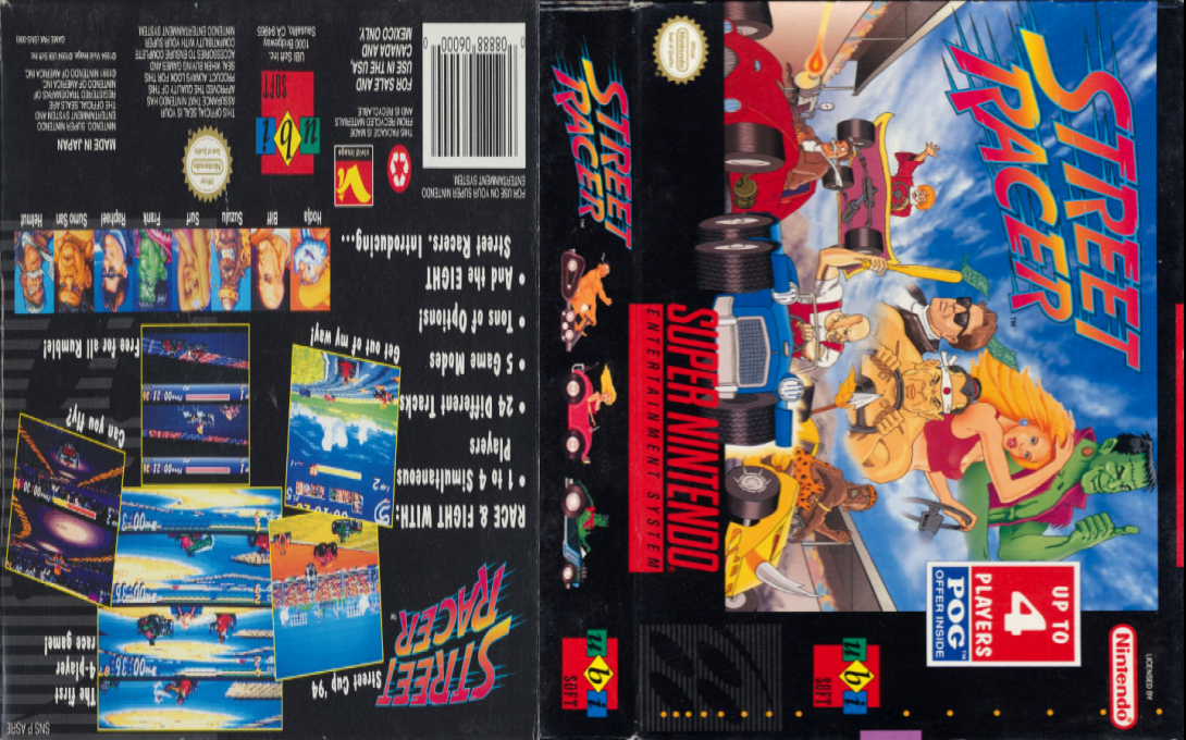 Street Racer [US] snes 1994 Box Art