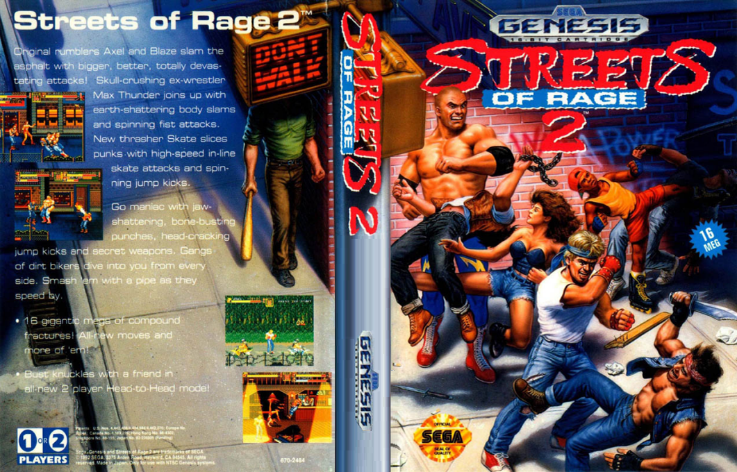 Streets of Rage 2 [US] segaMD 1992 Box Art