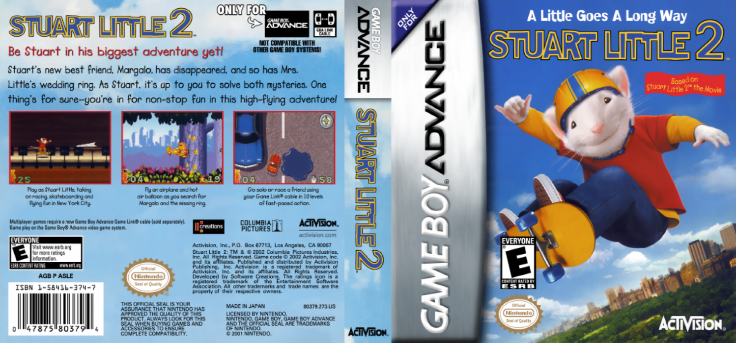 Stuart Little 2 [US,EU] gba 2002 Box Art
