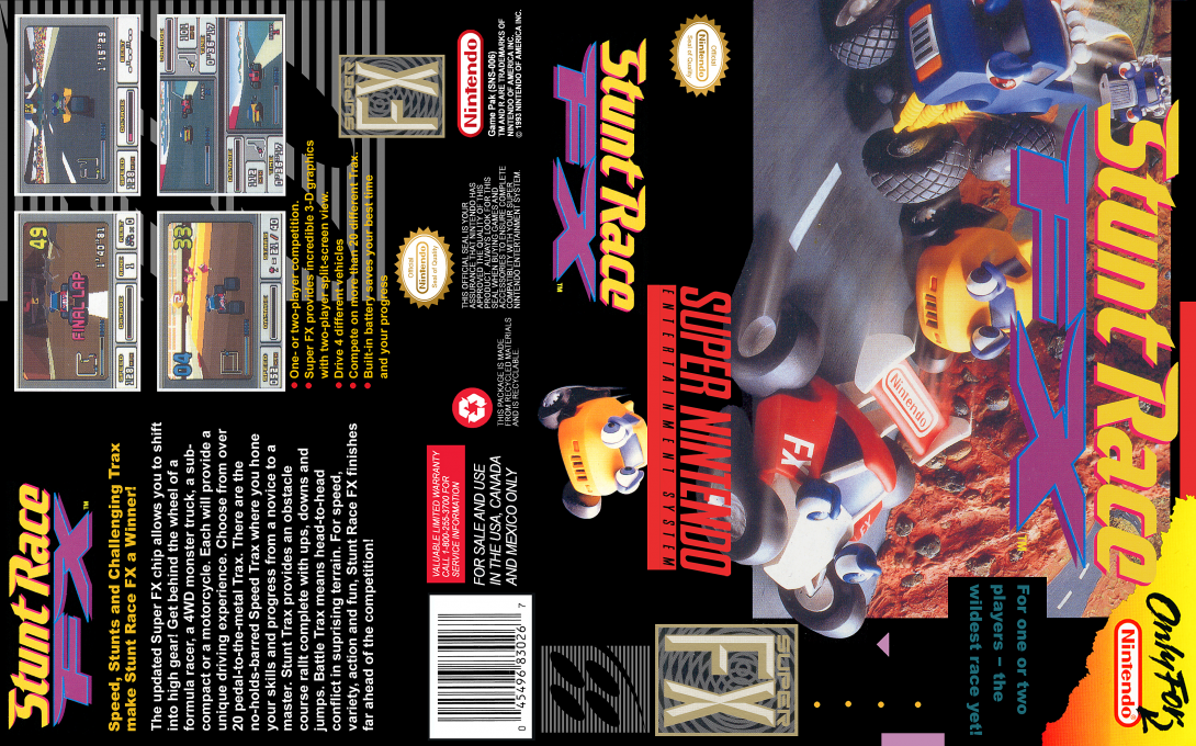 Stunt Race FX [US] snes 1994 Box Art