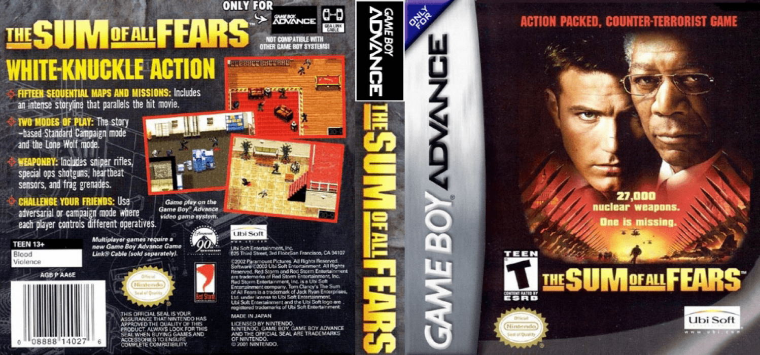The Sum of All Fears [US] gba 2002 Box Art