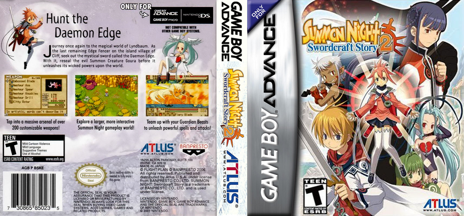 Summon Night : Swordcraft Story 2 [US] gba 2006 Box Art