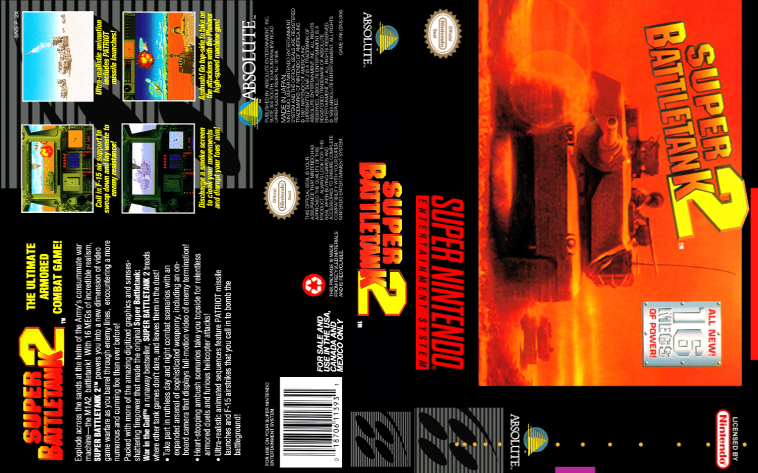 Super Battletank 2 [US] snes 1994 Box Art