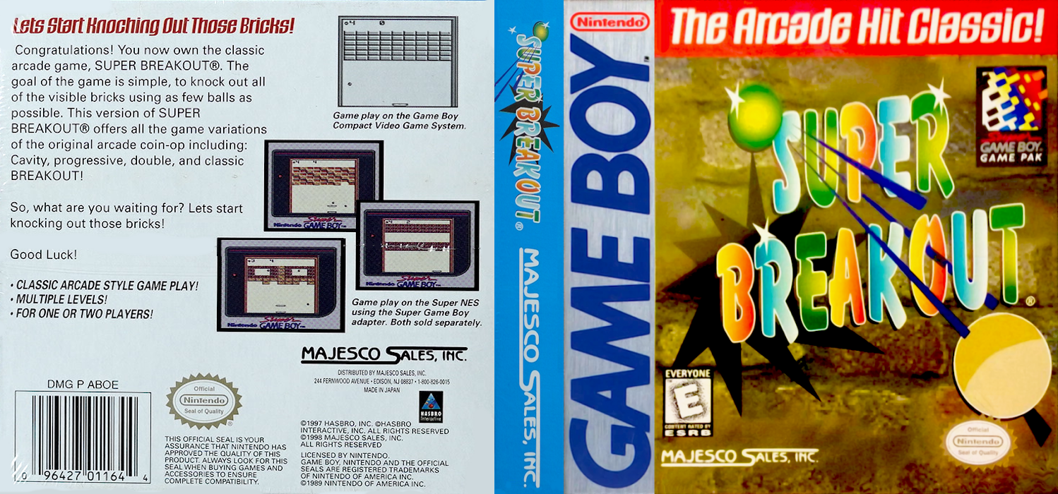 Super Breakout [US] gb 1998 Box Art