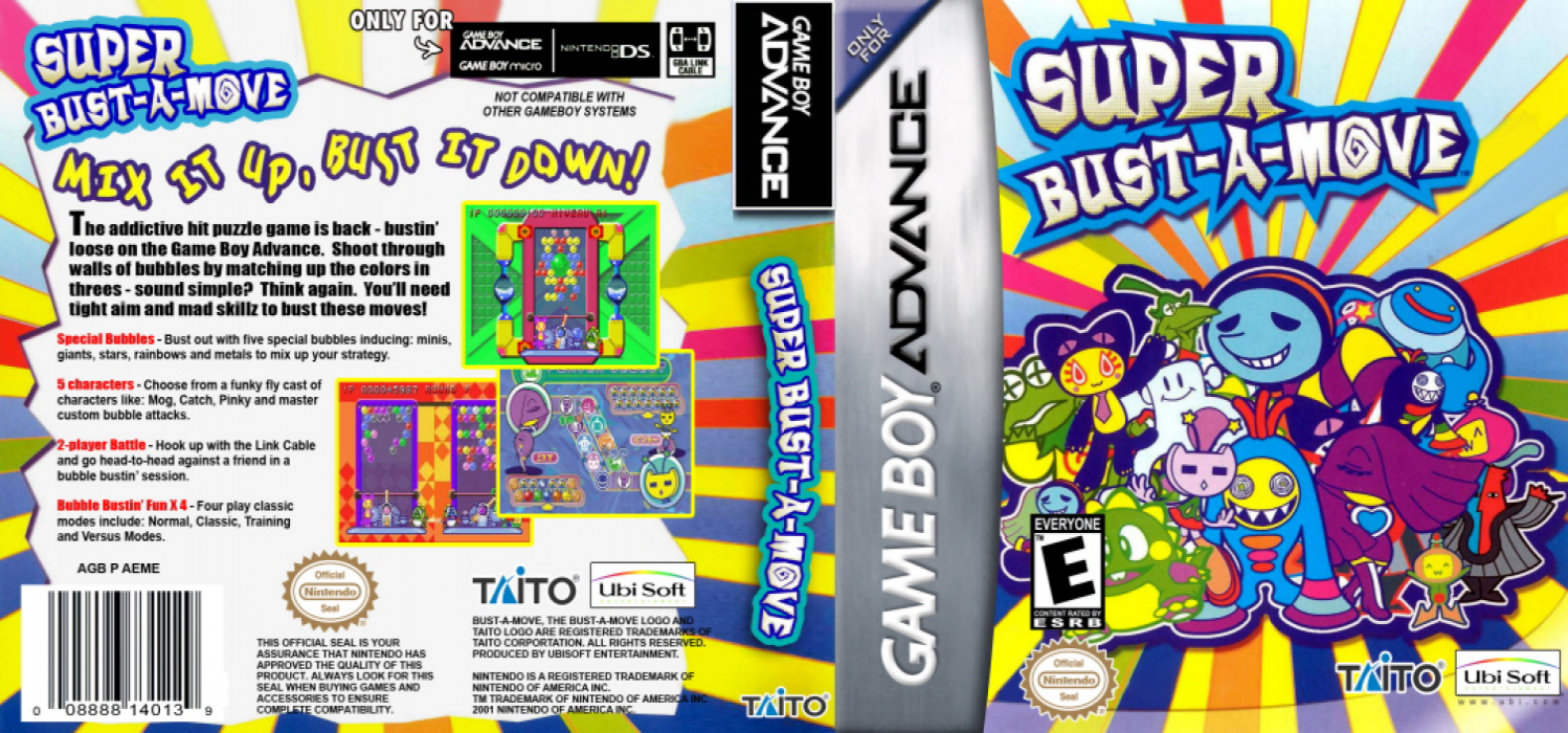 Super Bust-A-Move [US] gba 2001 Box Art