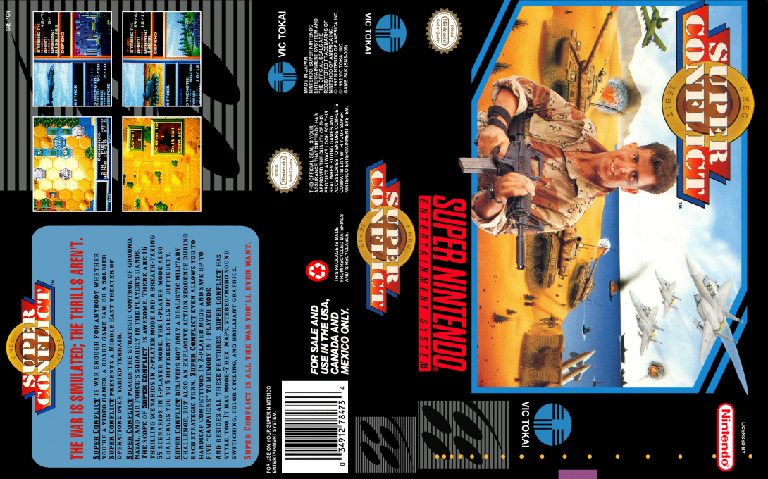 Super Conflict [US] snes 1993 Box Art
