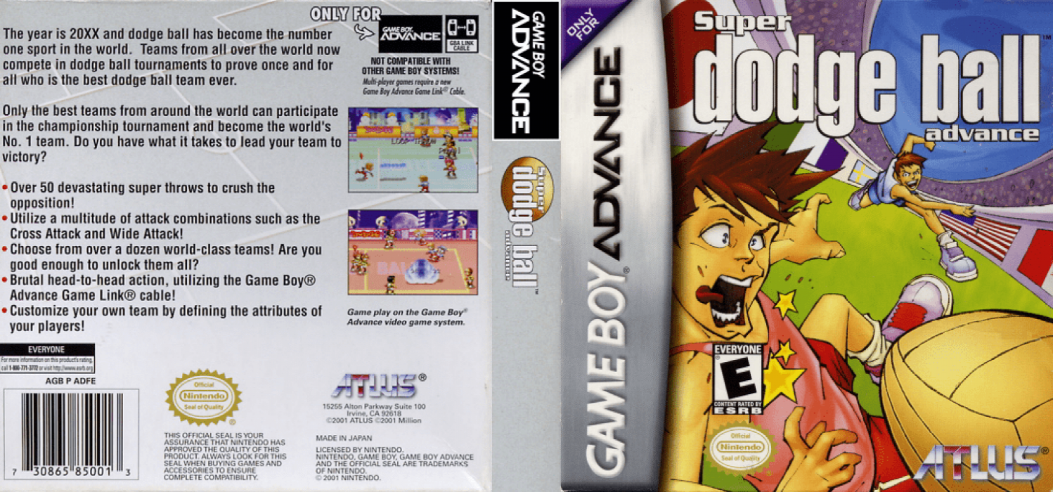 Super Dodge Ball Advance [US] gba 2001 Box Art