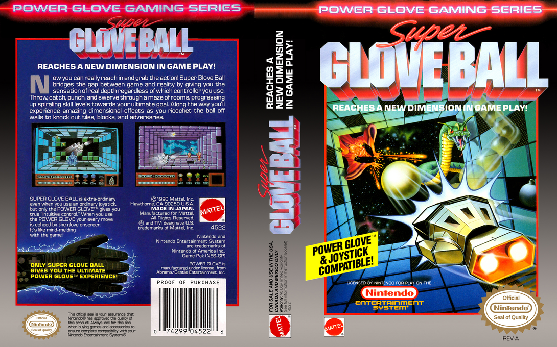 Super Glove Ball [US] nes 1990 Box Art