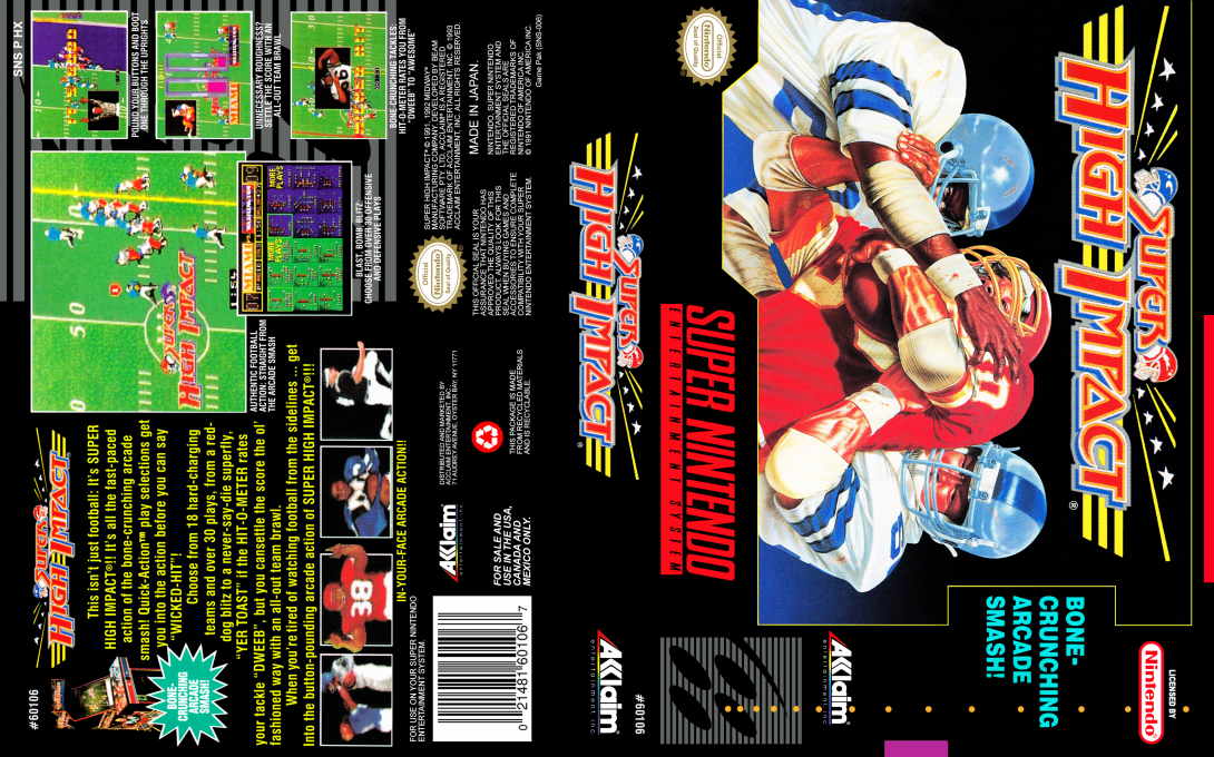 Super High Impact [US] snes 1993 Box Art
