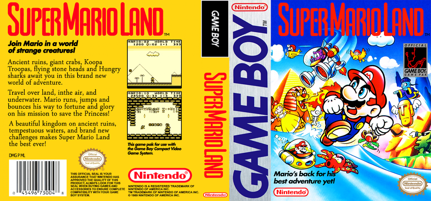 Super Mario Land [WOR] gb 1989 Box Art