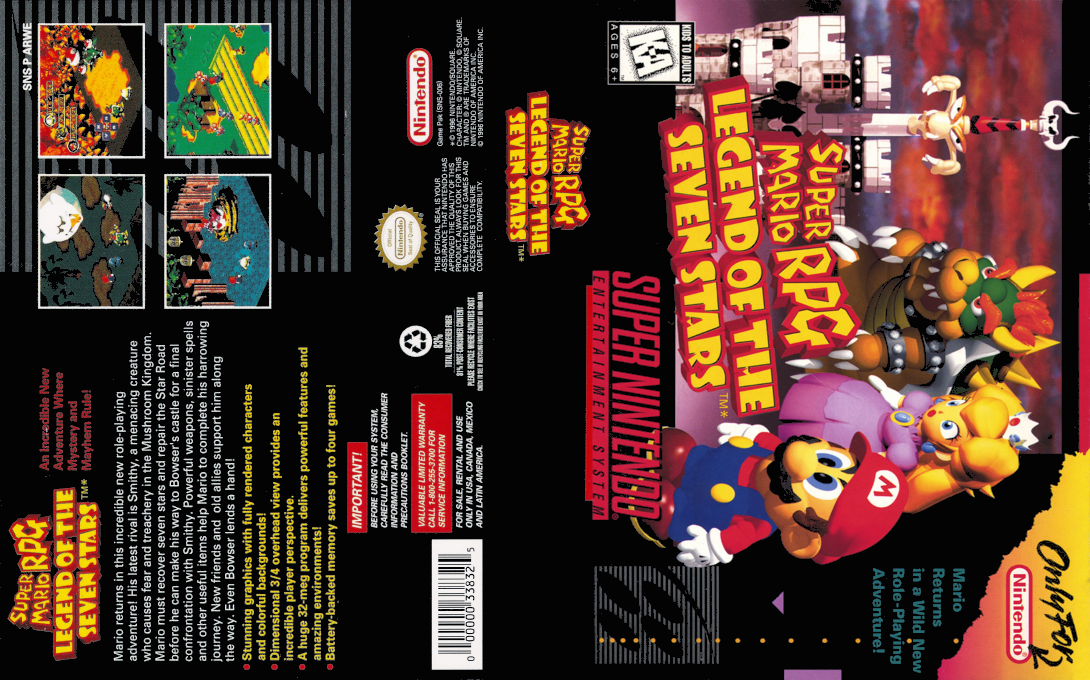 Super Mario RPG : Legend of the Seven Stars [US] snes 1996 Box Art