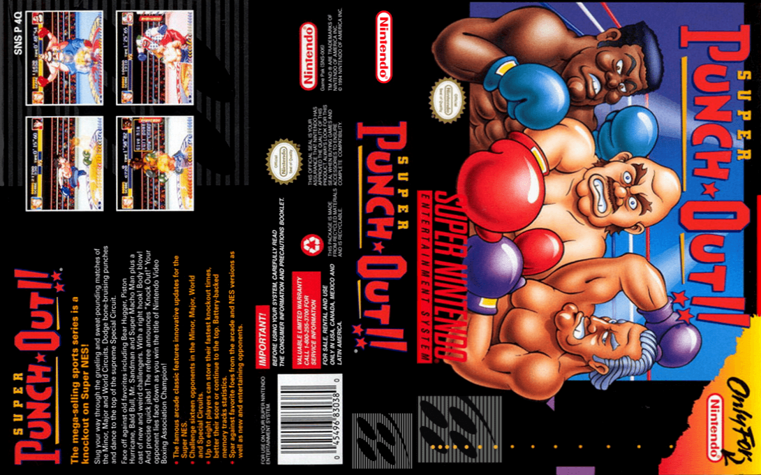 Super Punch-Out!! [US] snes 1994 Box Art