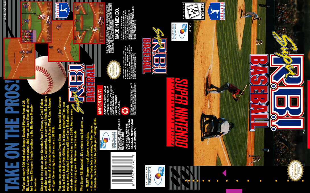 Super R.B.I. Baseball [US] snes 1995 Box Art