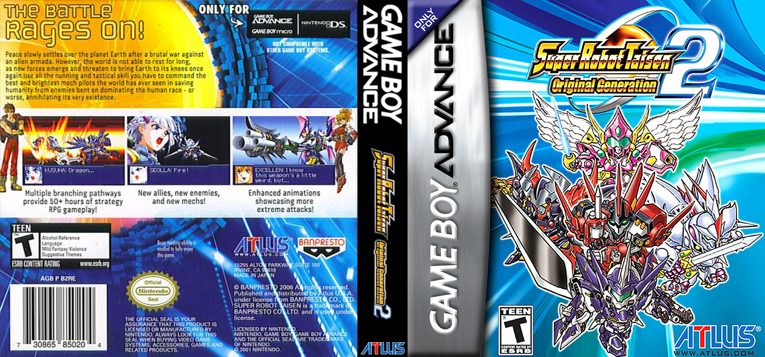 Super Robot Taisen : Original Generation 2 [US] gba 2006 Box Art