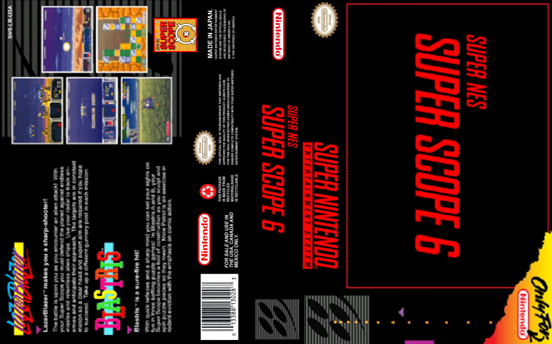 Super Scope 6 [US] snes 1992 Box Art