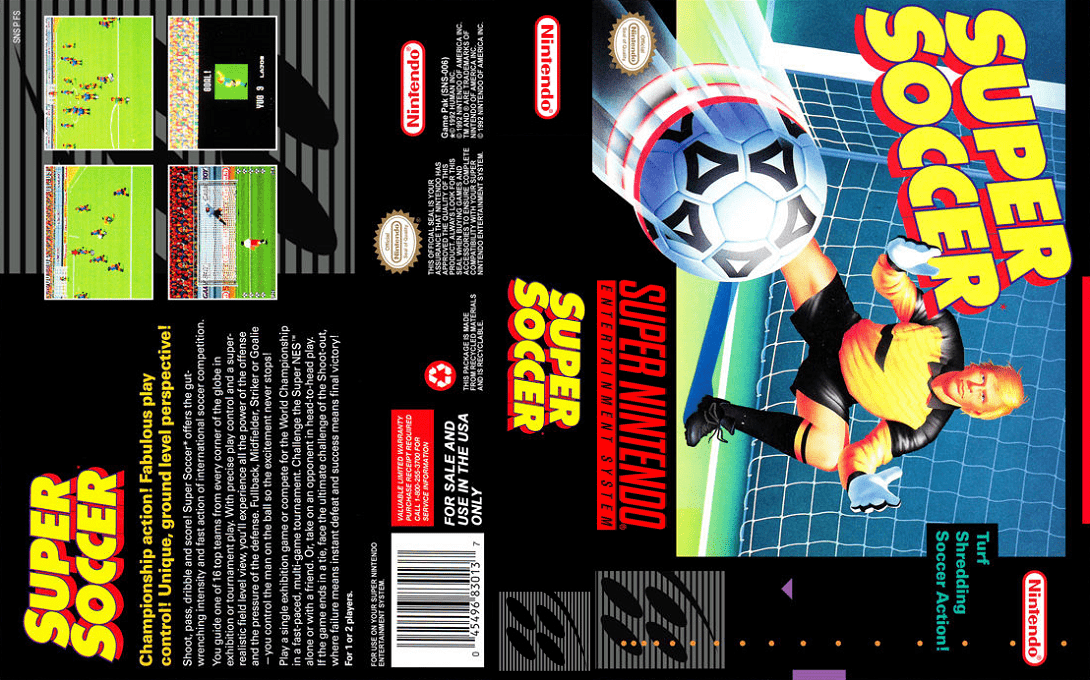 Super Soccer [US] snes 1992 Box Art