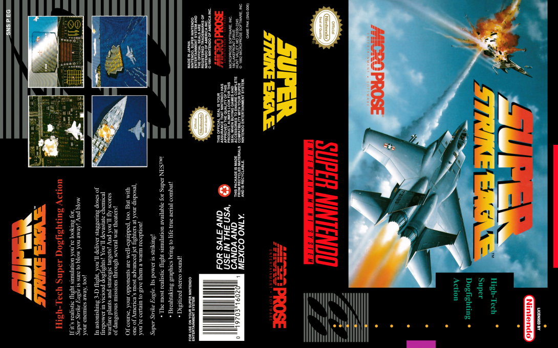 Super Strike Eagle [US] snes 1993 Box Art