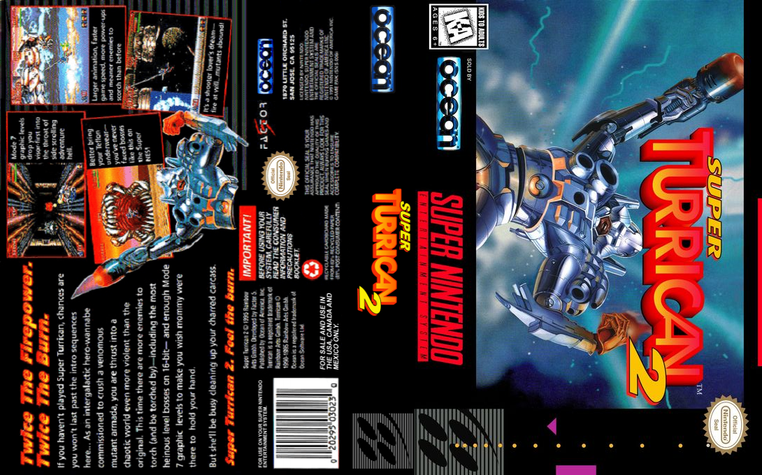 Super Turrican 2 [US] snes 1995 Box Art