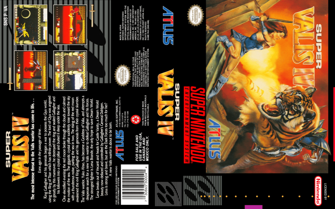 Super Valis IV [US] snes 1993 Box Art