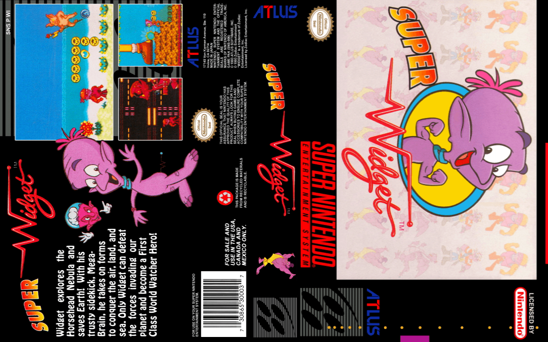 Super Widget [US] snes 1993 Box Art