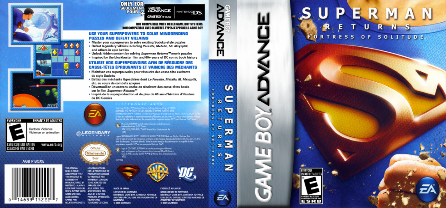 Superman Returns : Fortress of Solitude [US,EU] gba 2006 Box Art