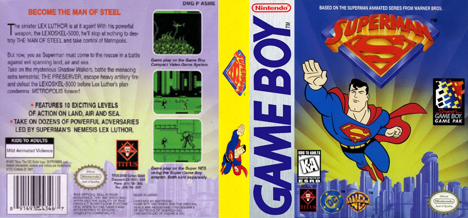 Superman [US,EU] gb 1997 Box Art