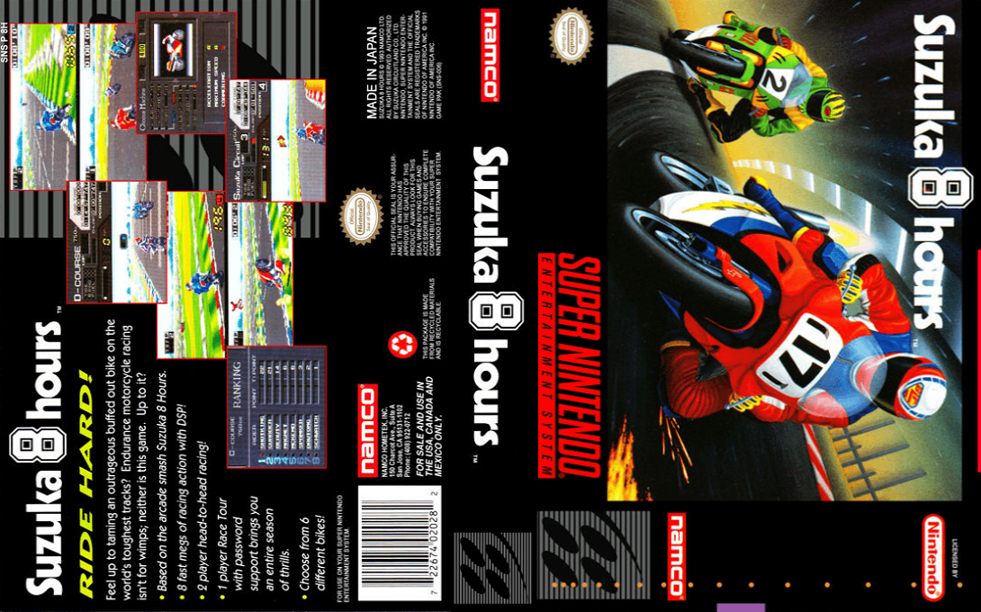 Suzuka 8 Hours [US] snes 1994 Box Art