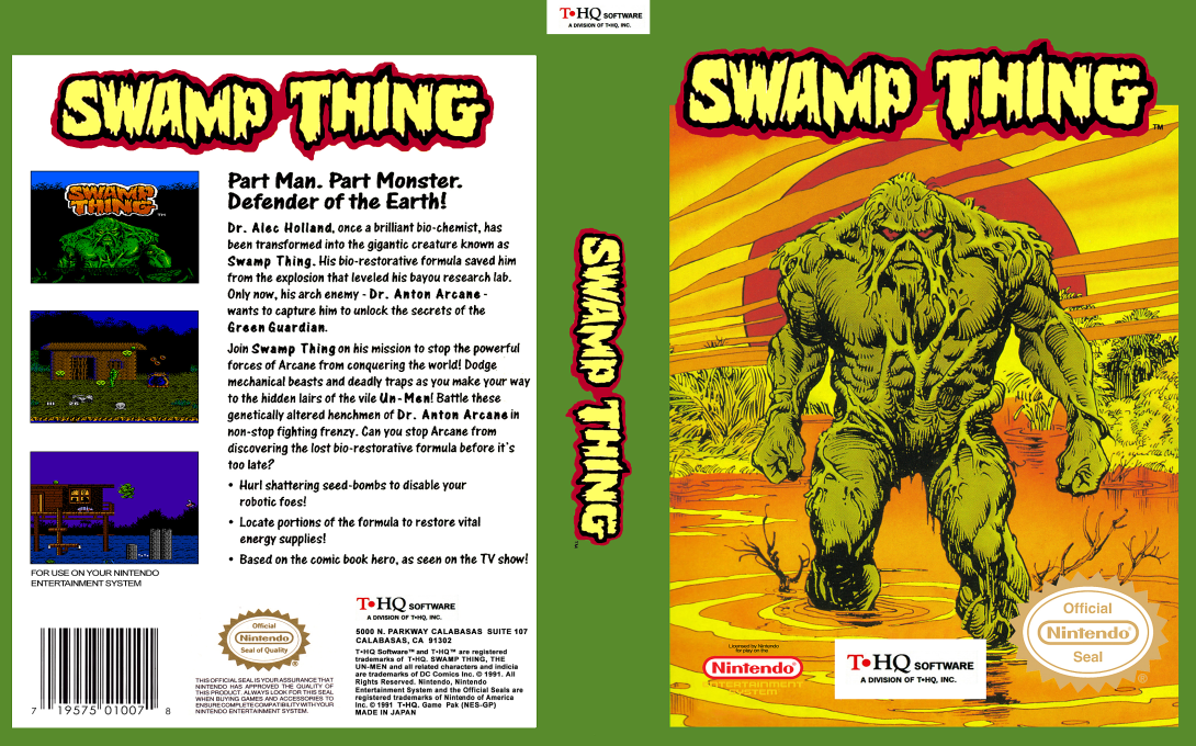 Swamp Thing [US] nes 1992 Box Art