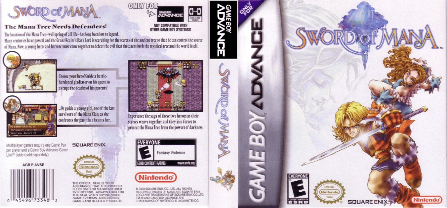 Sword of Mana [US,AU] gba 2003 Box Art