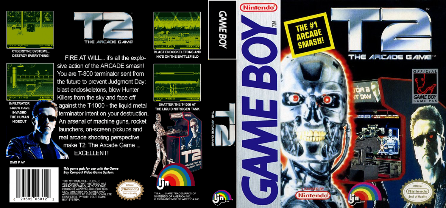T2 : The Arcade Game [US,EU] gb 1992 Box Art