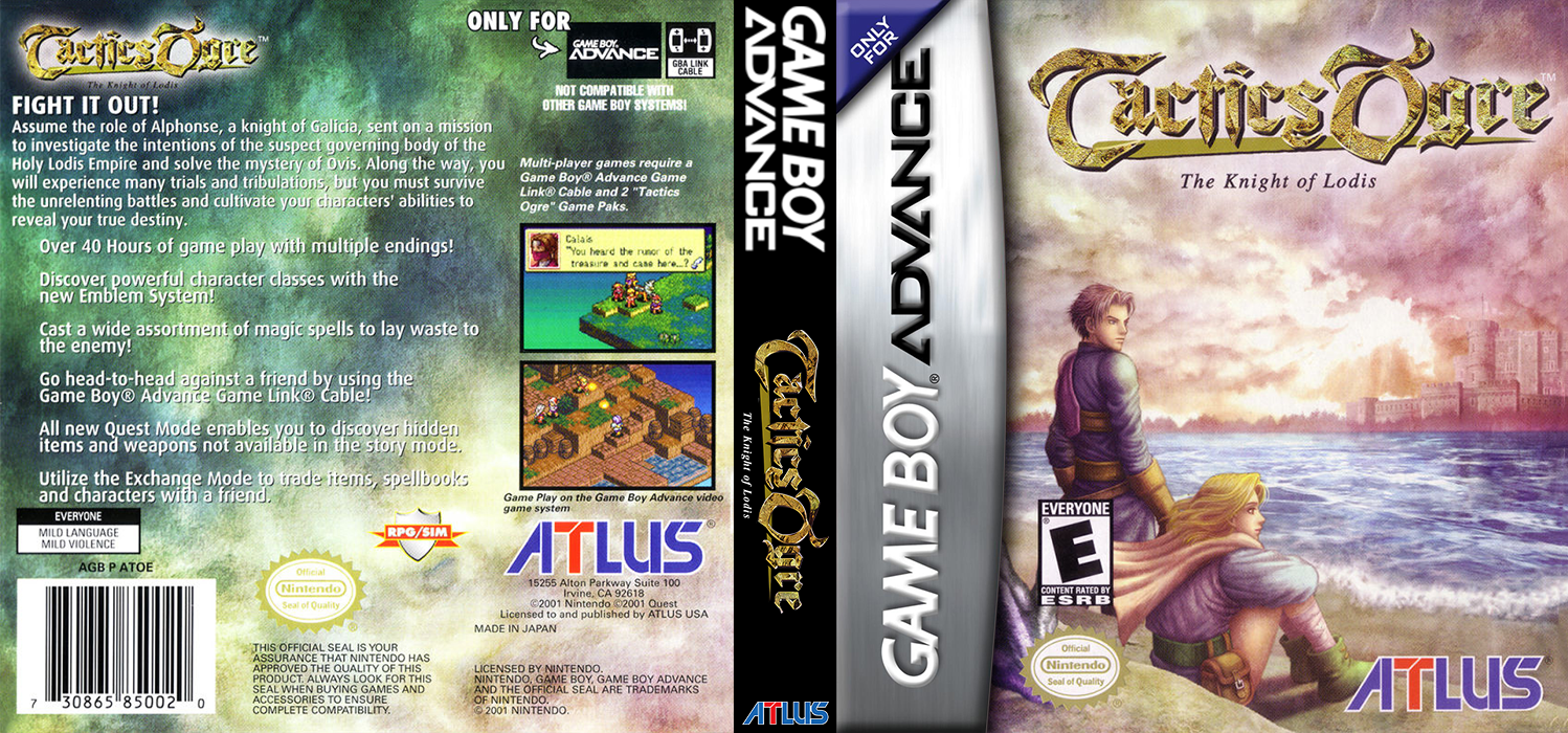 Tactics Ogre : The Knight of Lodis [US] gba 2002 Box Art